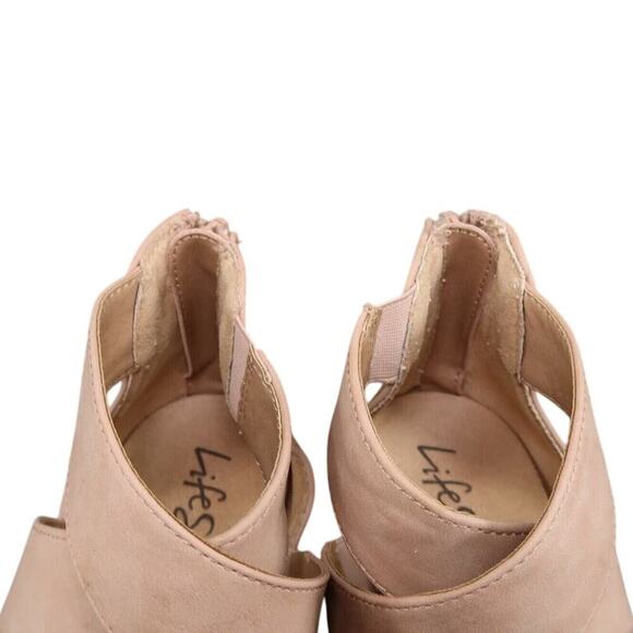 LifeStride Shoes Womens 7 Sandals Fashion Comfort Dressy Ankle Strap Zip Pink - Picture 13 of 15